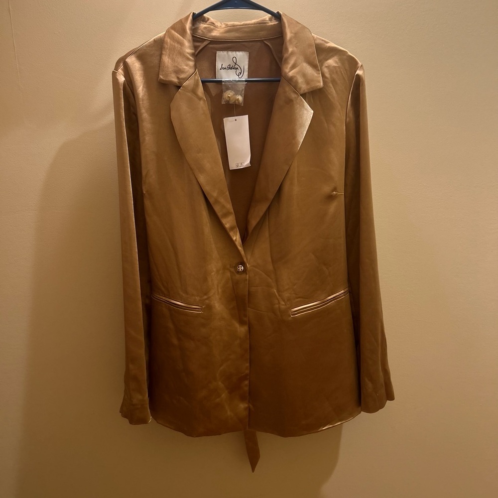 Sam Edelman Tan Satin Blazer